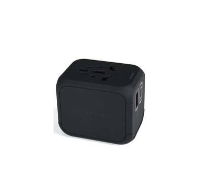 Powerology Universal Travel Adapter 2A + PD 18W- Black