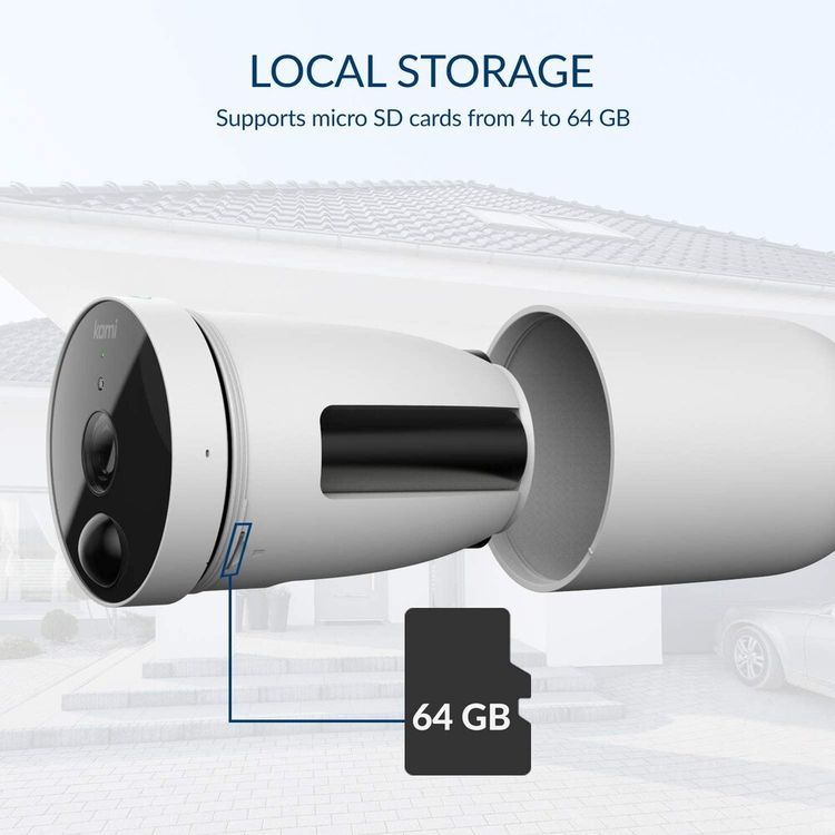 كامي كام  كاميرا أمن خارجية - أبيض