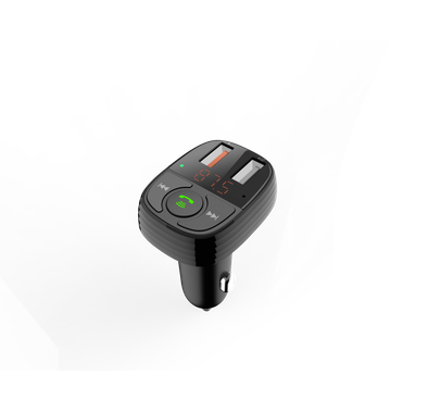 Devia Smart Series FM Transmission Car Charger 18W - Black