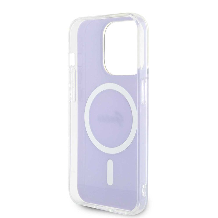 Guess IML Magsafe Case  - Purple - iPhone 15 Pro Max