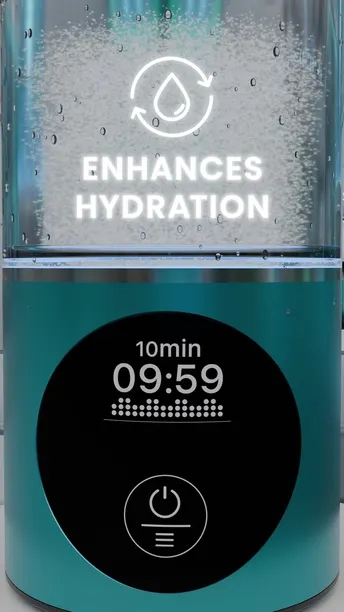 Shop Powerology Hydrogen Water Bottle in UAE | OLED Display, 260ml - Blue | (PH2BTL)