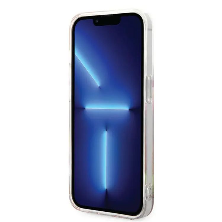 كفر USPA PC/TPU متدرج بتصميم رسمات متناثرة وشعار حصان متناسق مع iPhone 14 Pro Max - برتقالي