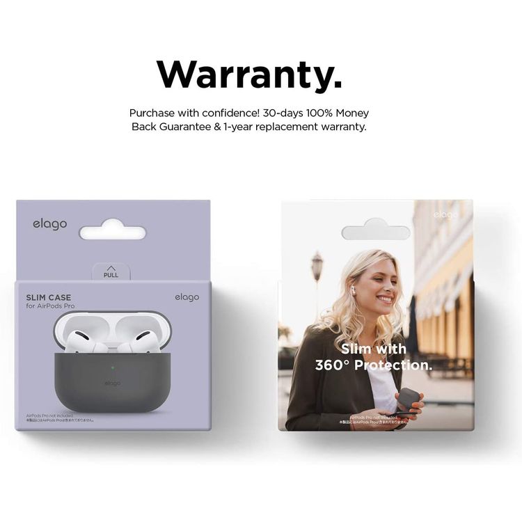 Elago Basic Slim Case for Apple Airpods Pro - Dark Gray