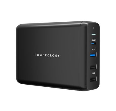 Powerology 4-Port Quick Charge Power Terminal PD 75W - Black