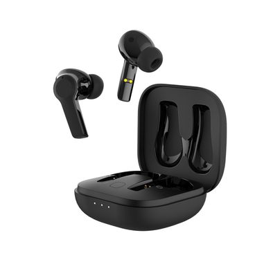 Powerology Earbuds Pro with Active Noise Cancellation, 30 Hours Charging Case Battery Life, 10m Transmission Distance, Bluetooth Version 5.2, Siri Activation - Black