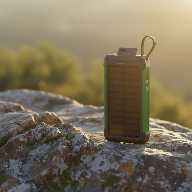 Green Lion Solar Trex 10000mAh Power Bank with 20W Fast Charging, ]IP65 Dust & Water Resistant, Built-in Type-C & Lightning Cables, Wireless Charging, Built-in Safeguards, TPU + Silicone + PU Material - Black