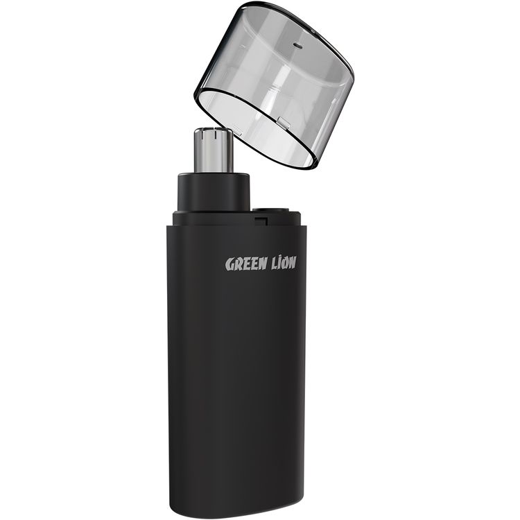 Green Lion Nose Pro Nose & Ear Trimmer with 2 Speed Settings, 360° Rotating Head, Detachable Cutter, 150mAh Battery, 100 Minutes Working Time & 90 Minutes Charging Time, Safety Protection - Black