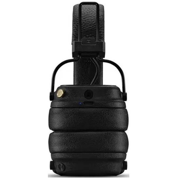 Marshall Major V Wireless On-Ear Headphones with Rugged & Foldable Design, Wireless Charging, 3 Hours Charging Time, Customizable M-Button, Bluetooth Version 5.3, Up to 100 Hours Play Time - Black