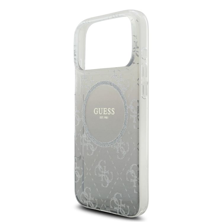 غطاء MagSafe PC و TPU بتدرج لامع لهاتف iPhone 17 Pro Max، مع حماية من السقوط، تصميم نحيف، قبضة مريحة، تغليف مستدام، سهل التركيب، تصميم خفيف الوزن - رمادي