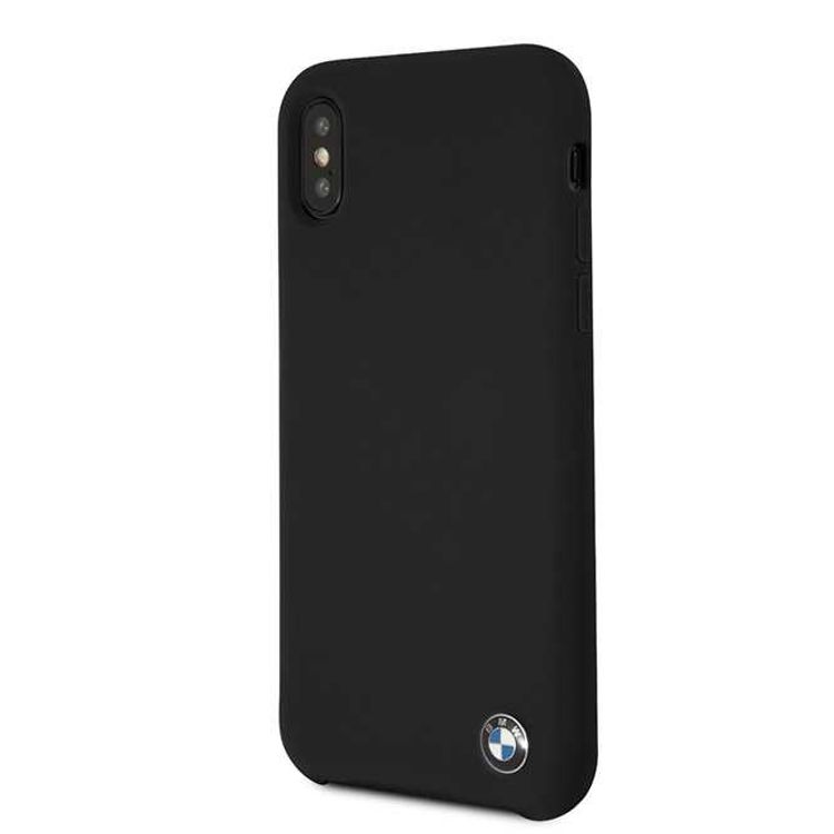 BMW Real Microfiber Silicone Case Compatible with iPhone X - Black