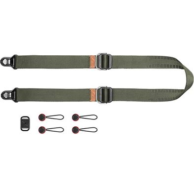 Peak Design SLL-SG-3sagagreen  Slide Lite Camera Strap , nylon webbing, strong, removable anchor connectors - (Sage Green)