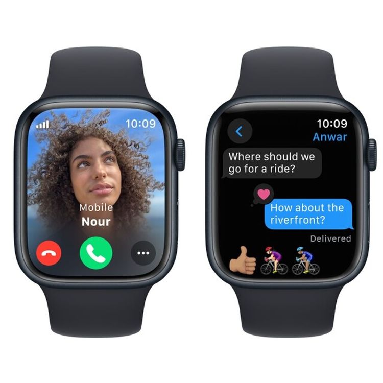 Apple Watch Series 9 [GPS + Cellular 45mm] with Midnight Aluminum Case & Midnight Sport Band | M/L