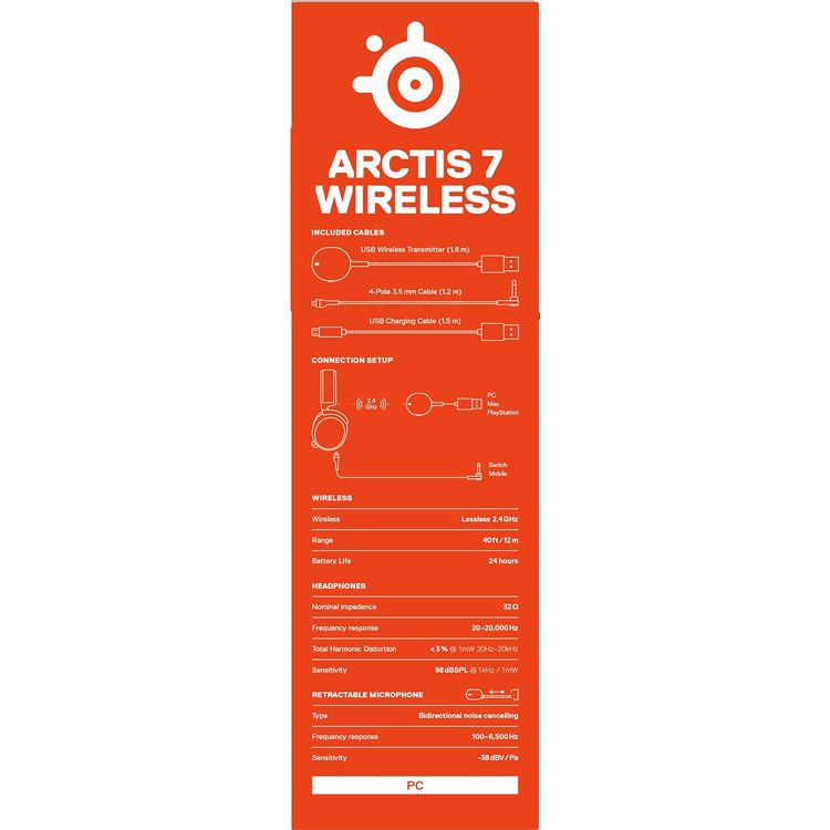 SteelSeries Arctis 7 (2019 Edition) Lossless Wireless Gaming Headset with DTS Headphone: X v2.0 Surround for PC and PlayStation 4, Black | 61505 (PS4)