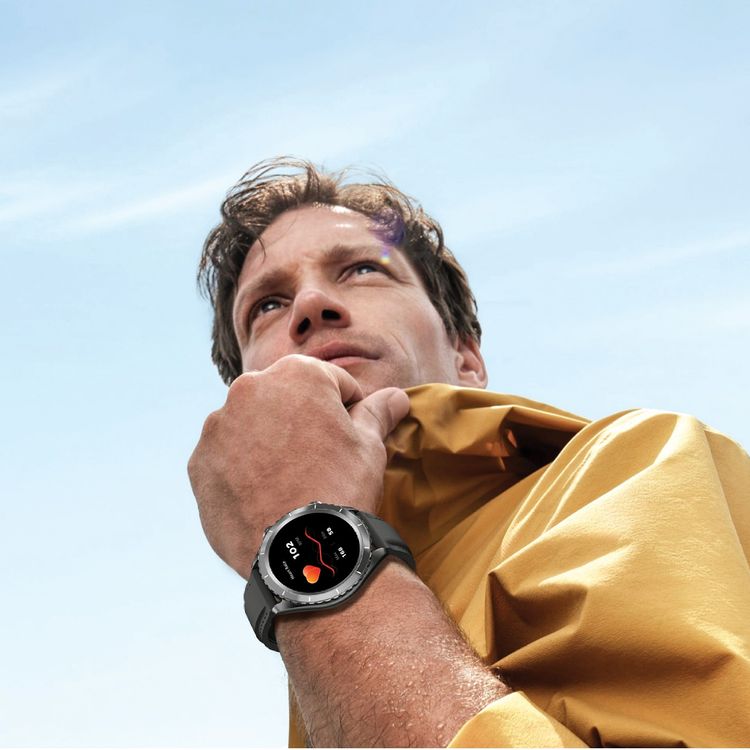 Green Lion Galvin Smart Watch with 1.43" Amoled Display, 960° Smart Rotating Bezel, 7 Days Working Time, 30 Days Standby Time, AI Voice Assistant, 128MB Flash Memory, Drink Water Reminder, Built-in Games, Supports Over 100 Sports Modes, Silicone Strap, 24/7 Health Monitoring - Balck