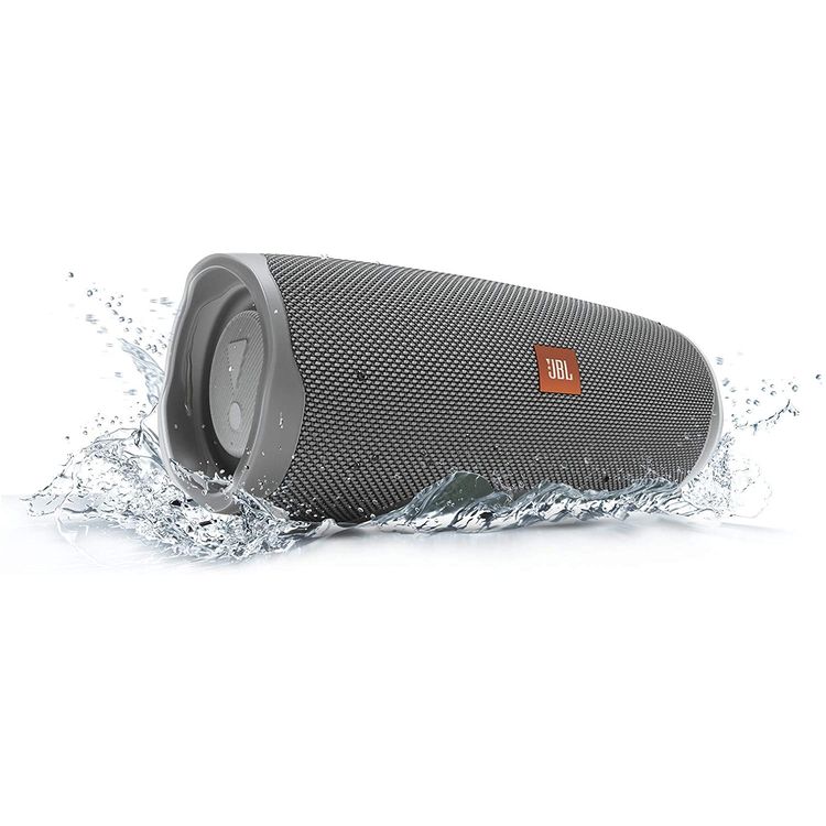 JBL Charge 4 Portable Wireless Bluetooth Speaker with Built-in Power Bank, 7500mAh Battery 20-hours Playtime, IP67 Waterproof & Dustproof Feature - Grey