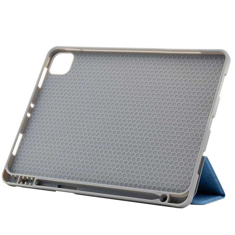 Comma Leather Case with Pencil Slot for Apple iPad Pro 11" (2020), Shock & Scratch Resistant, Shock & Drop Protection, Camera Protection, Easy Access to All Ports - Blue
