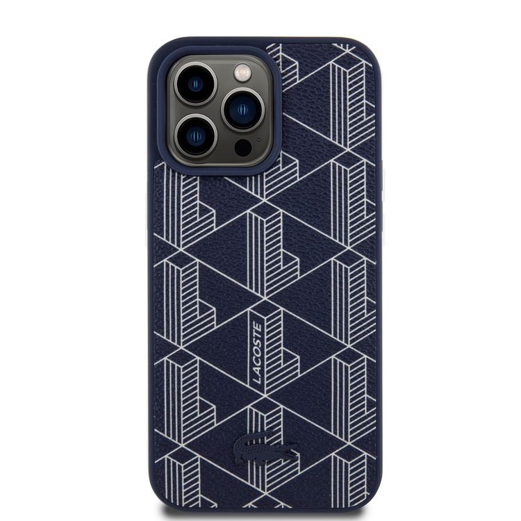 Lacoste iPhone 15 Pro Max For HC Magsafe PU The Blend Monogram - Navy