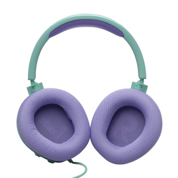 JBL Quantum 100M2 Wired Over-ear Gaming Headset, Lightweight & Compact Design, Memory Foam with Fabric Ear Cushions Material, 1.2m Cable Length, 40mm  Driver Size - Teal / Purple