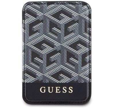 Guess Wallet Cardslot Stand Gcube Stripe Magsafe - Black