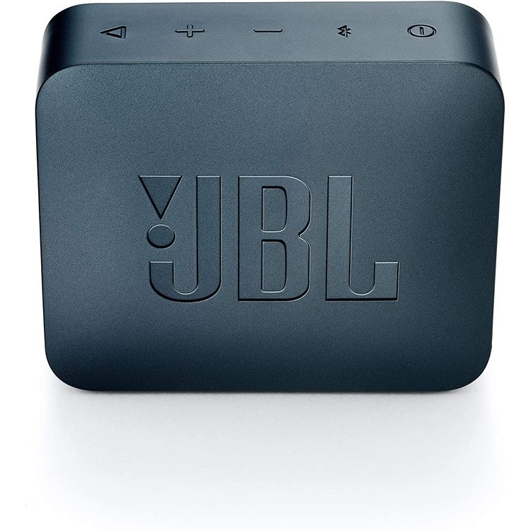 JBL GO 2 Portable Wireless Bluetooth Speaker, 5-hours Playtime, IP67 Waterproof Feature, Speaker Built-in Noise-Cancelling Speakerphone - Navy Blue