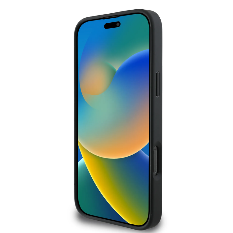 Guess Peony Hard Case for iPhone 16 Pro Max with Slim & Lightweight Design, Super Durable Materials, Comfortable Grip, Drop Protection - Black 