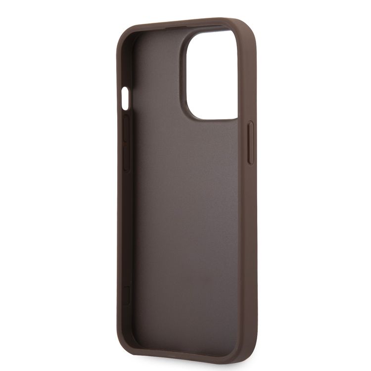 CG MOBILE Guess 4G PU Leather Case with Printed Stripe Compatible for iPhone 13 Pro (6.1") Anti-Scratch, Easy Access to All Ports, Shock Absorption