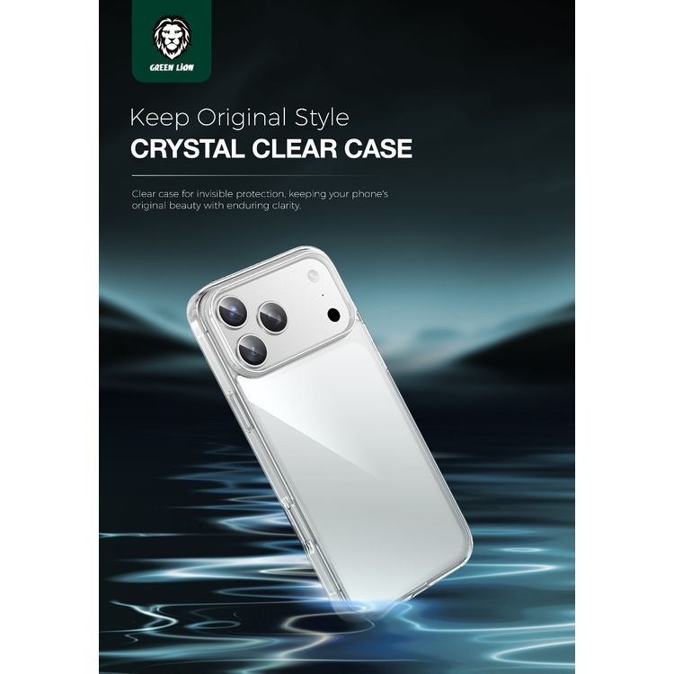 Green Lion 4-in-1 Defender Pack for iPhone 17 Pro Max, Anti-Shock Case, Anti-Fingerprint Camera Lens, Anti-Broken Edges Glass, 360° Comprehensive Protection Case, Anti-Yellowing Case, Anti-Scratch Camera Lens, HD Clarity Glass, Full Protection, High Quality - Silver Titanium