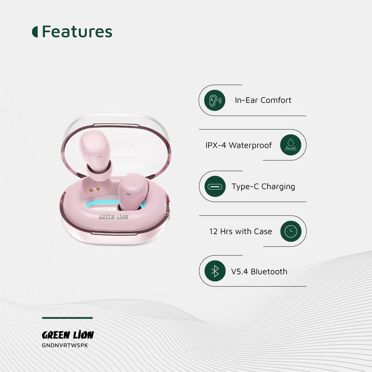 سماعات الأذن اللاسلكية الحقيقية جرين لايون دنفر