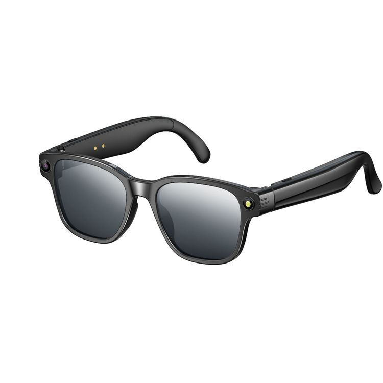 Green Lion Capture Smart AI Glasses with Directional Surround Sound, 1200P Filming Resolution, Dual Microphones, 8MP Camera Resolution, Bluetooth Version 5.4, 8 Hours Playback Time, Anti-Shake Video - Black