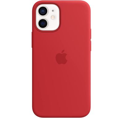Apple iPhone 12 Mini Silicone Case with MagSafe - (PRODUCT) Red