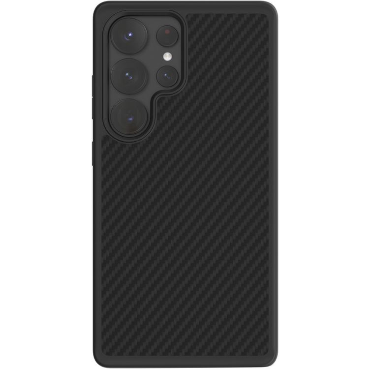 Levelo Ox Carbon Case for Samsung S25 Ultra, MagSafe Compatible, Durable 600D Aramid Fiber Material, Anti Fingerprint, Premium Quality Guaranteed - Black