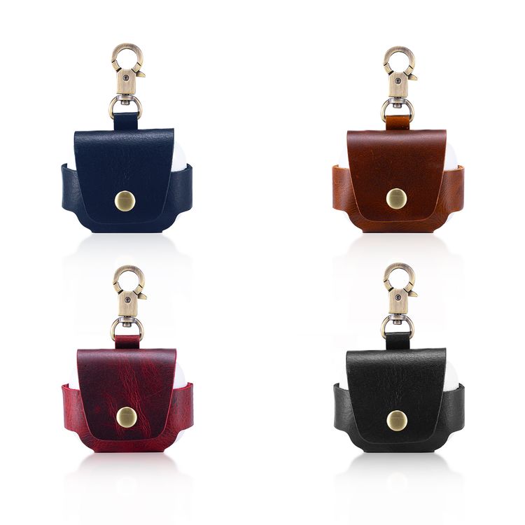 Green Lion Berlin Leather AirPods 3 Case with High-quality Leather, Anti-slip Coating, Anti Bumps and Scratches, Free Keychain, Durable and Lightweight - Black