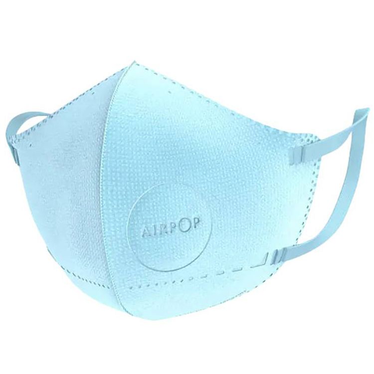 Airpop Pocket Reusable Kids Face Mask with 4 Pieces per Pack, 4-Layer Filter Face Covering, Up to 40 Hours of Wearability, 3D Structure, Soft Ergonomic Foam Seal, 99.3% Particle Filtration & 99.9% Bacterial Filtration - Blue