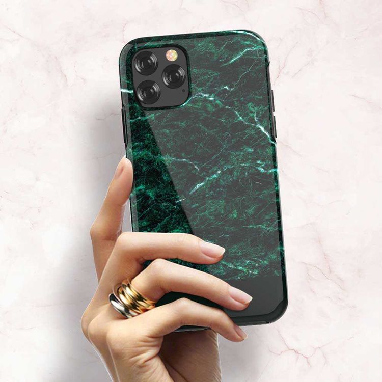 Devia New Marble Series Flexible TPU Case Compatible for iPhone 11 Pro (5.8") Slim Fit Lightweight Case - Shock & Scratch Resistance - 360° Full Protection Back Cover - Green