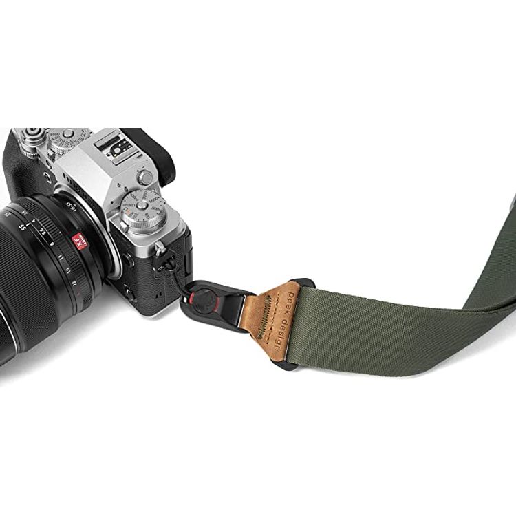 Peak Design SL-SG-3sage Slide Camera Strap, nylon webbing, strong, removable anchor connectors - green (Sage)