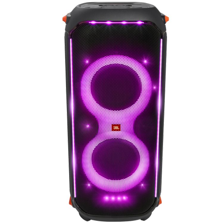مكبر صوت JBL Party Box 710 المحمول بتقنية البلوتوث، ديناميكي، ملون، عرض ضوئي قابل للتخصيص، مقاوم للرذاذ - أسود