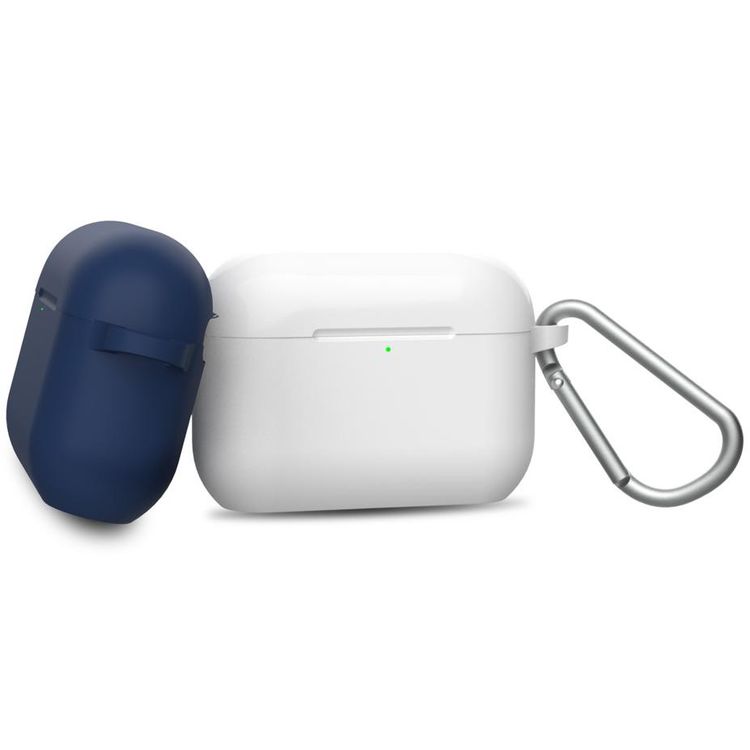 Green Lion Berlin Series Case for AirPods Pro with Anti-Lost Ring, Anti-scratch, Anit-fingerprint, Easy Installation, Silicone Material, Slim and Lightweight - White