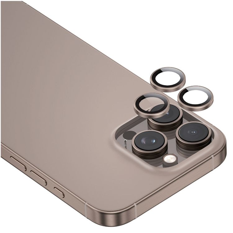 Green Lion Classic Camera Lens for iPhone 16 Pro/Pro Max, Seamless Fit, Scratch Resistant, Anti Reflective - Copper Gold