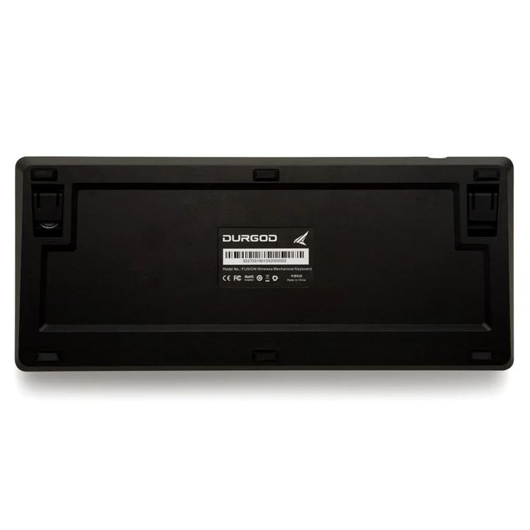 Durgod Fusion Wireless Mechanical Keyboard 65% Layout Doubleshot PBCherry Profile, Bluetooth 5.0, compatibility with Mac & Windows, USB Type C, Brown Switch - Gray/Black/Red