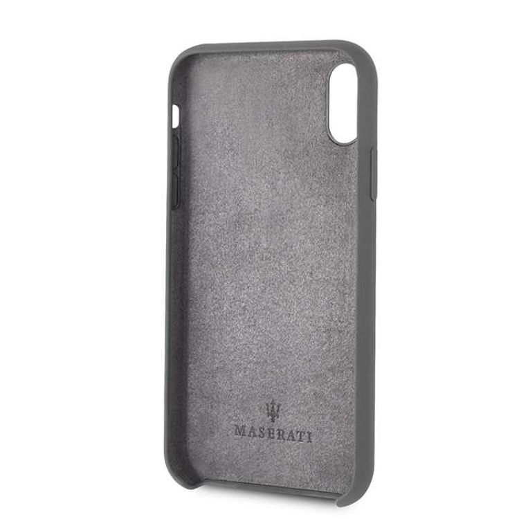 Maserati Silicone Hard Case for Apple iPhone Xr - Gray