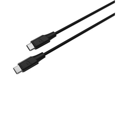 Powerology Power Sync Flex USB-C to USB-C Cable with 1.2m Length, 10000 Bends Lifespan, Fast Charge & Data Transfer, Molded TPE Material, 480Mbps Data Transfer Speed, 60W Power Delivery - Black