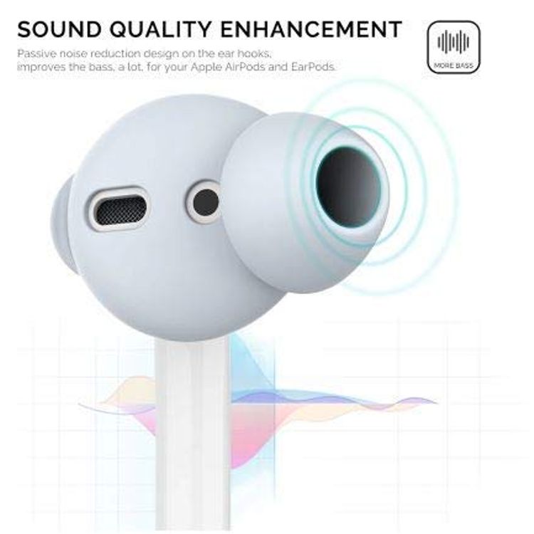 AhaStyle Silicone Cover for Airpods ( 3 Small Pairs ) - Light Blue