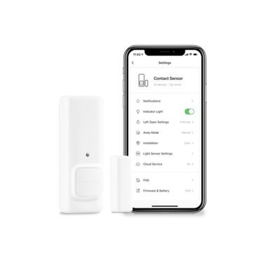 SwitchBot W1201500 Door Alarm Contact Sensor,  Open / Close Sensor, 5M Range - White