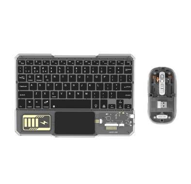 Green Lion Transparent Duo Wireless Keyboard & Mouse, Blu...