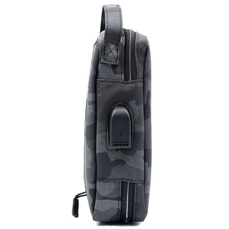 Porodo Convenient Leather Storage Bag - 8.2 inch - Black Camo