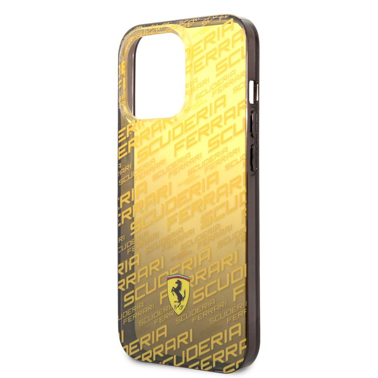Ferrari PC/TPU Scuderia Dyed Bumper  Case, Drop protection, Compatible with iPhone 13 Pro Max - Yellow