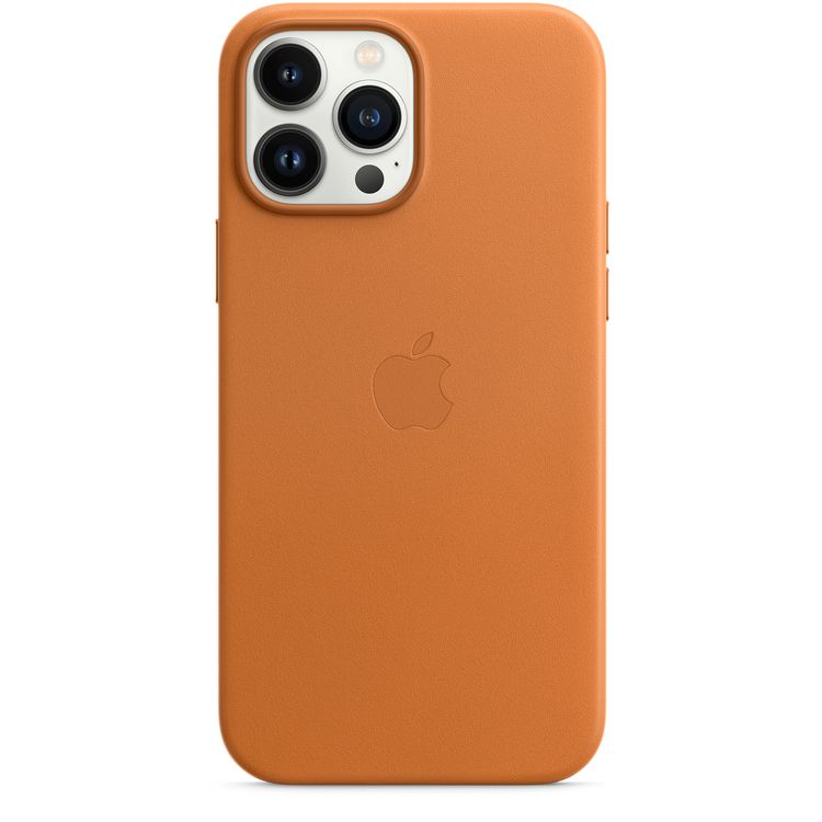 Apple Leather Case with MagSafe Compatible for iPhone 13 Pro Max (6.7") - Golden Brown