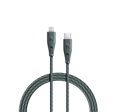 RAVPower Nylon Braided Cable 2M Compatible for Type-C to Lightning Cable, iPhone Connector Fast Charging and Data Transmitter Cord, Universal Compatibility MFi Certified - Green