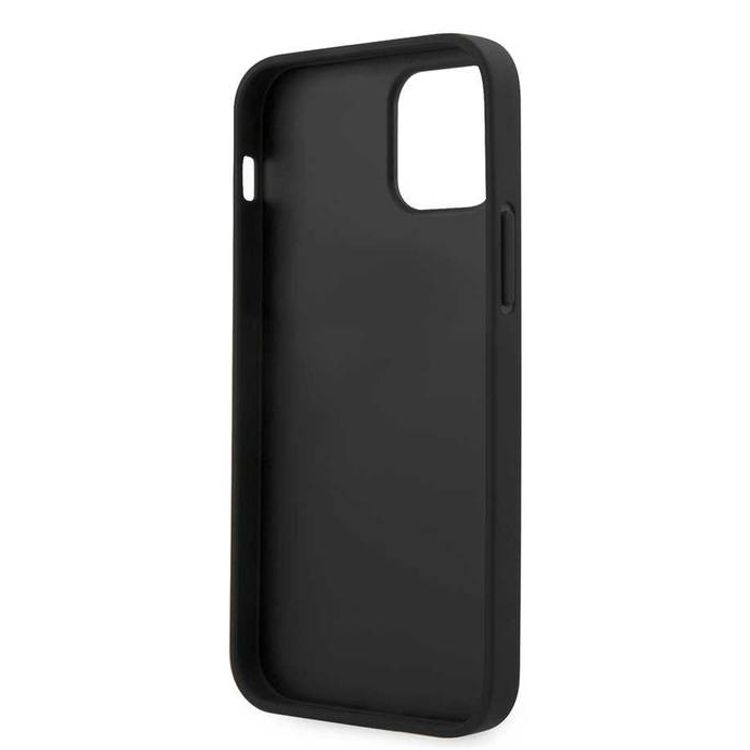 CG Mobile Guess PU Saffiano V Stitched w/ Metal Logo Case, Shock-Absorption & Drop Protection for iPhone 12 Pro Max (6.7") Officially Licensed - Light Gold