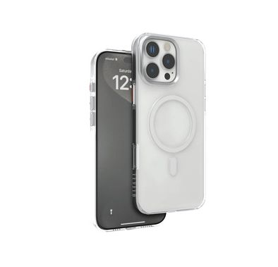 Levelo Allure PC Hard Case for iPhone 16 Pro with Impact-Resistant Corners, ClearView Technology, Metal Camera Ring, High-Quality PC Material, Ultra-Thin Design - Clear